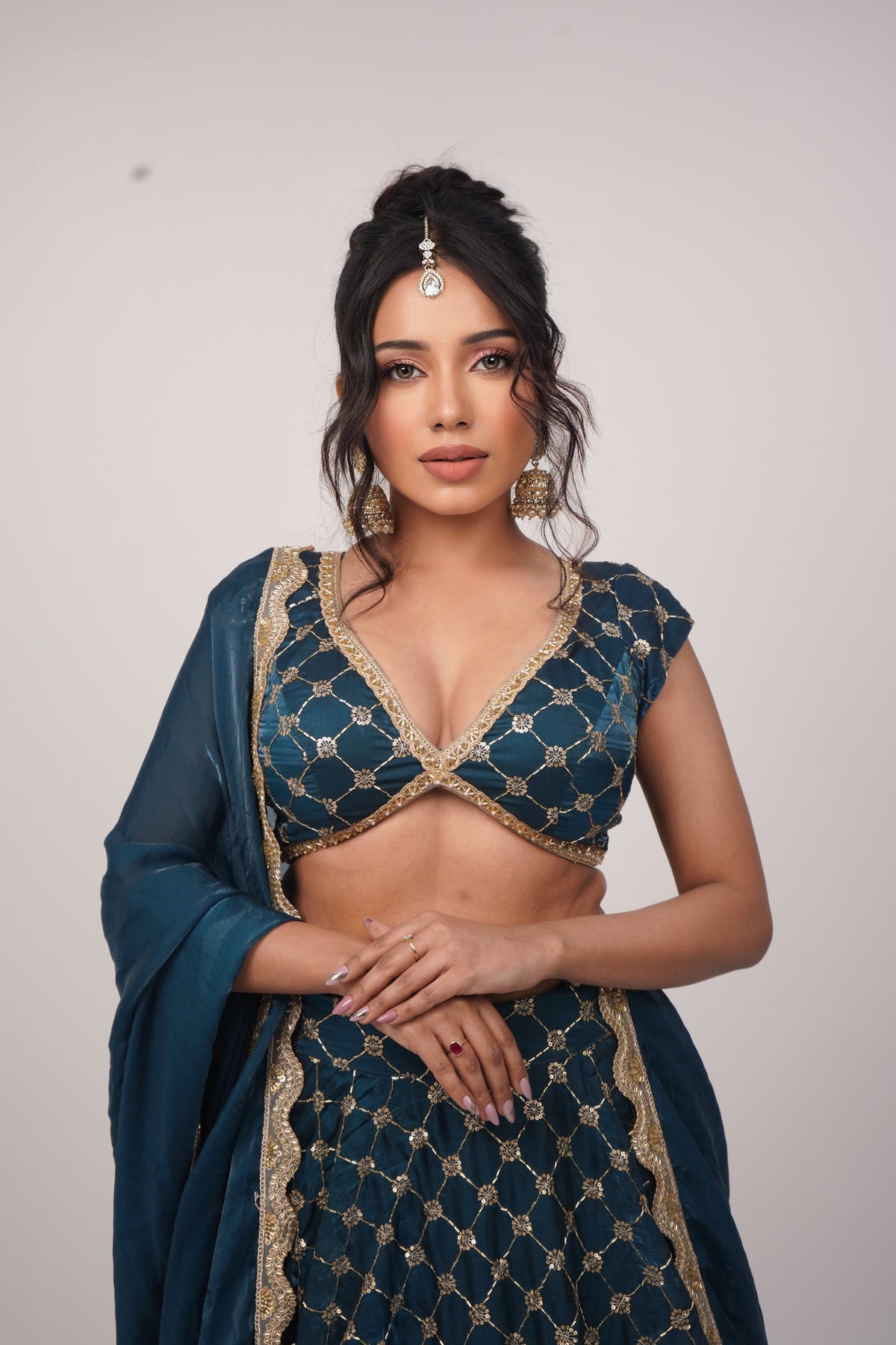 Midnight Zari Elegance Lehenga
