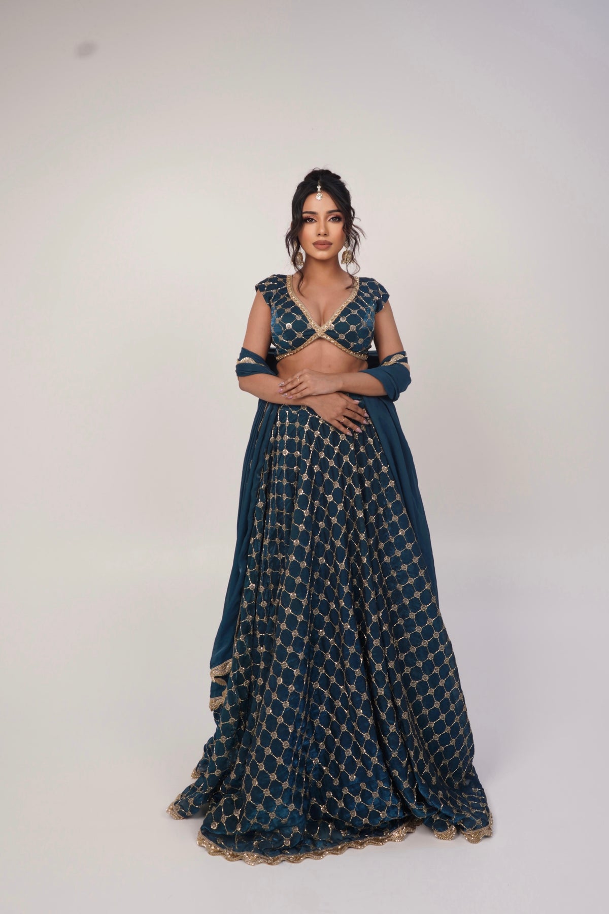 Midnight Zari Elegance Lehenga