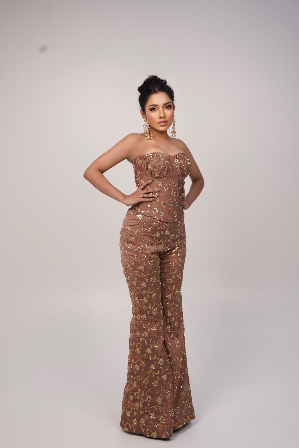 Bronze Bloom Corset Co-ord