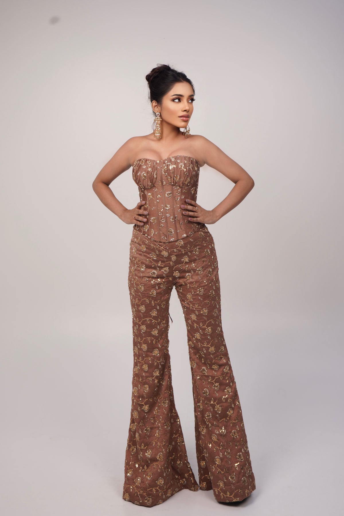 Bronze Bloom Corset Co-ord