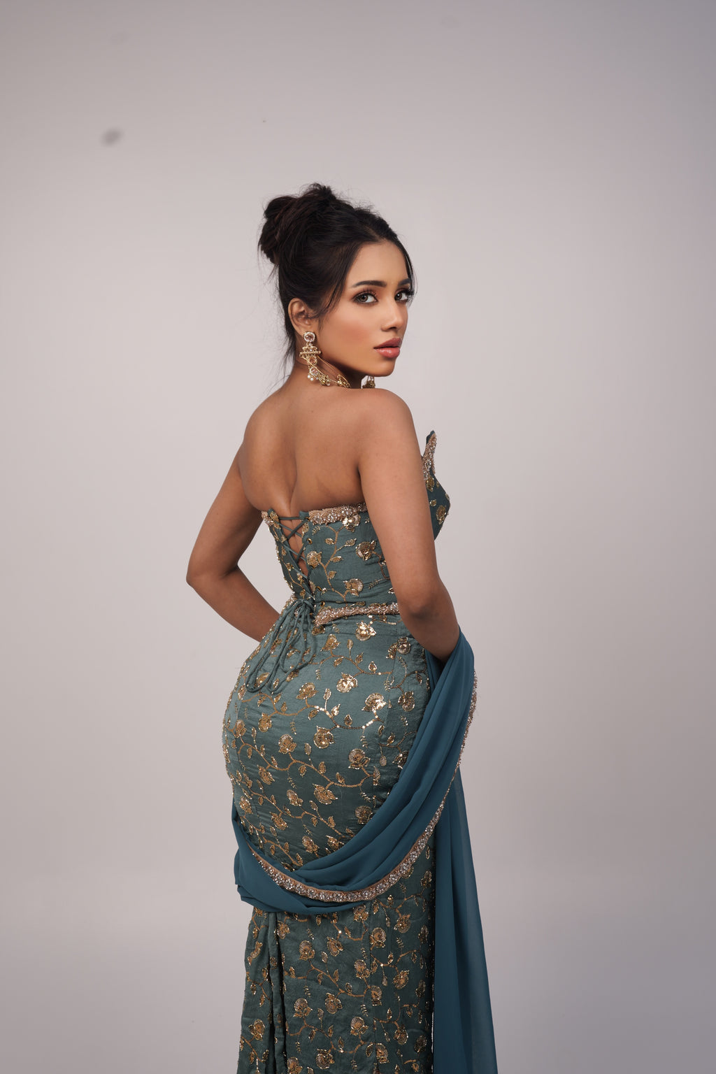 Emerald Gold Siren Gown