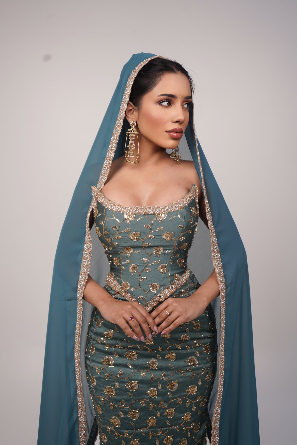 Emerald Gold Siren Gown