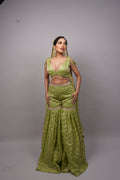 Pistachio Pearl Sharara Set